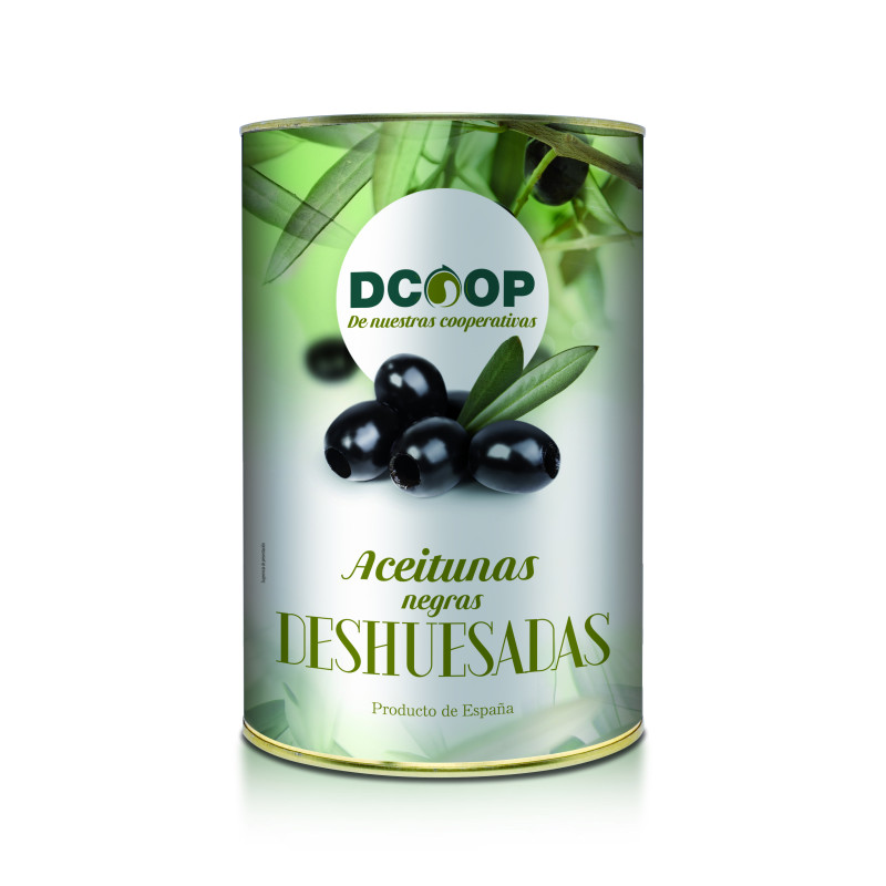 ACEITUNA NEGRA DESHUESADA 200/220 LATA 3/5Kg